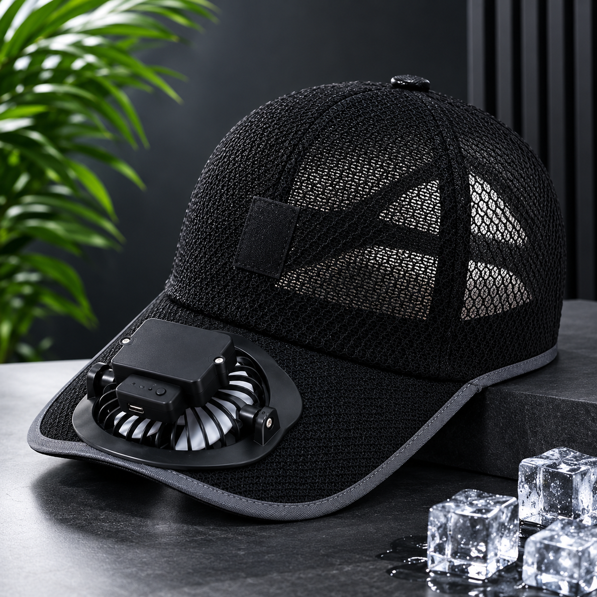 Portable Fan Cap for Men – USB Rechargeable Cooling Hat