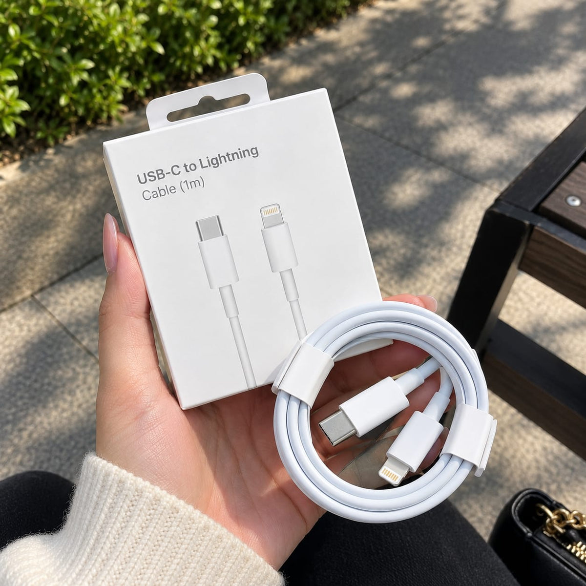 USB-C to Lightning Cable 1m – White Fast Charging & Data Transfer Cable