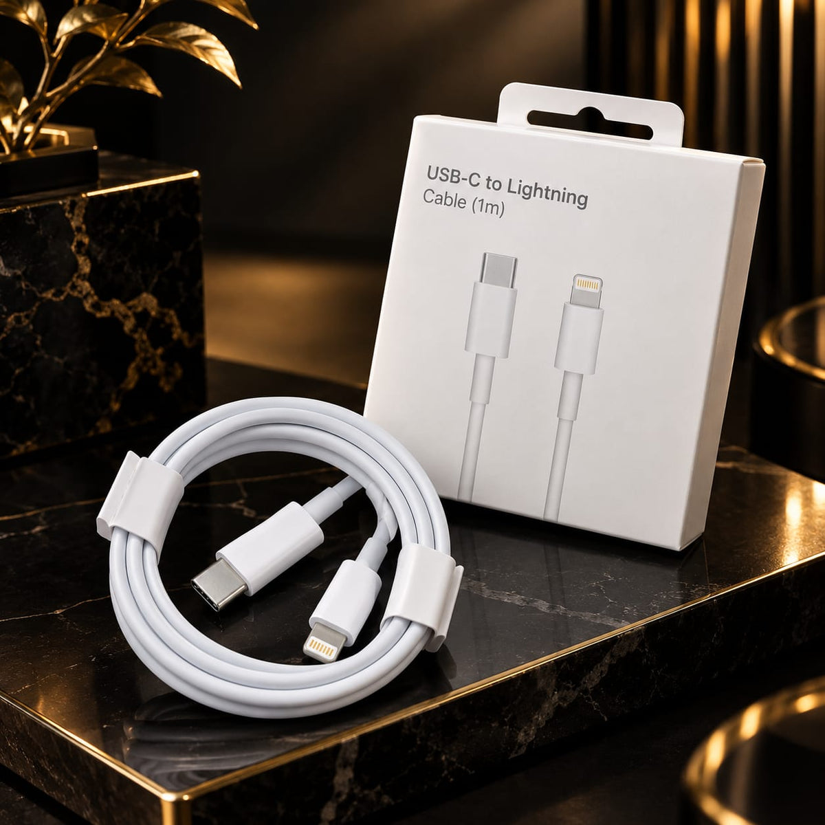 USB-C to Lightning Cable 1m – White Fast Charging & Data Transfer Cable