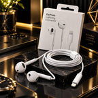 iPhone Handsfree with Lightning Connector – White Wired Earphones