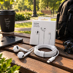iPhone Handsfree with Lightning Connector – White Wired Earphones