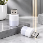 Mini USB LED Night Light – White Portable Lamp
