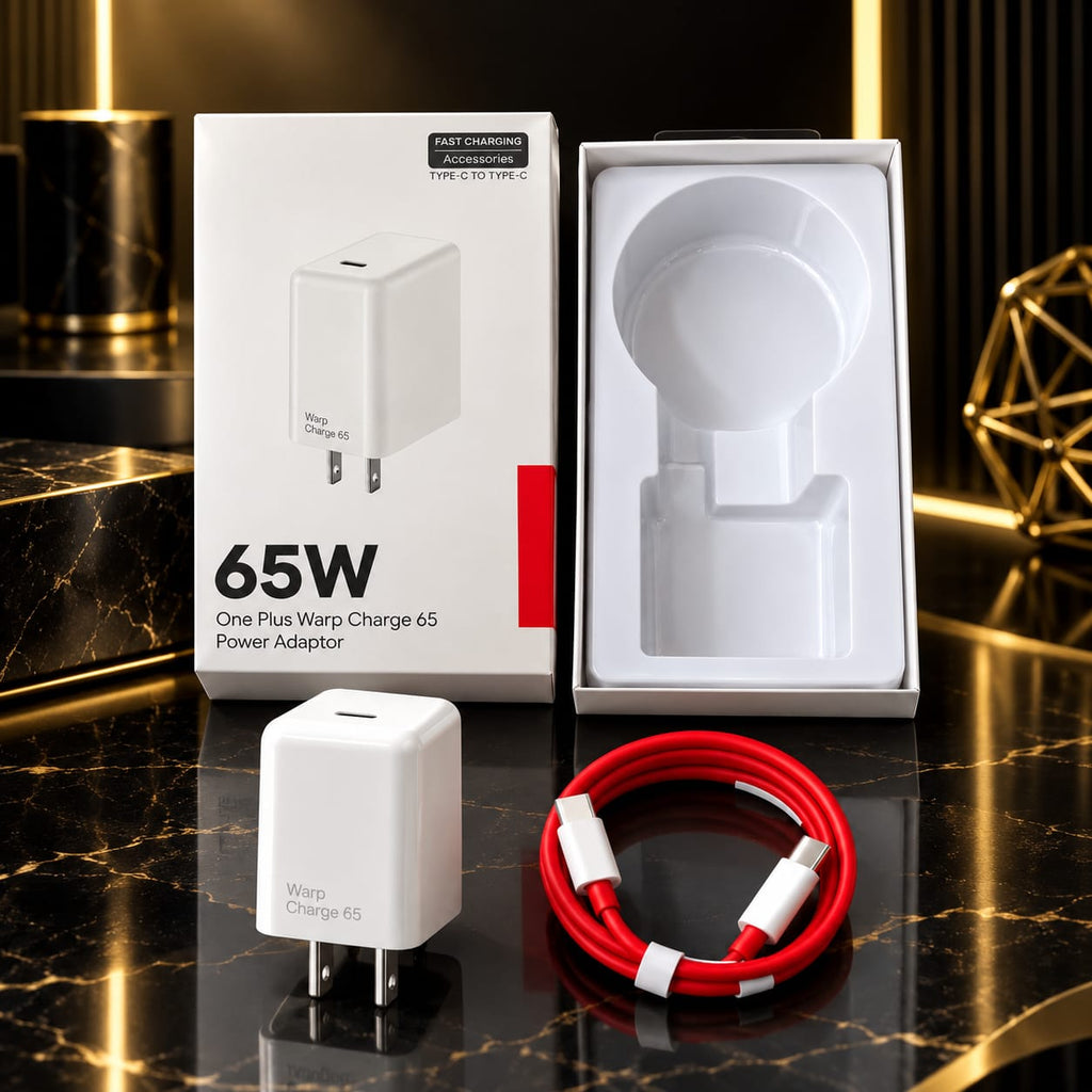 65W Fast Charging Adapter with Type-C Cable – OnePlus Warp Charge Style