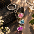 Glitter Ball Keychain – 3-Piece Charm Design