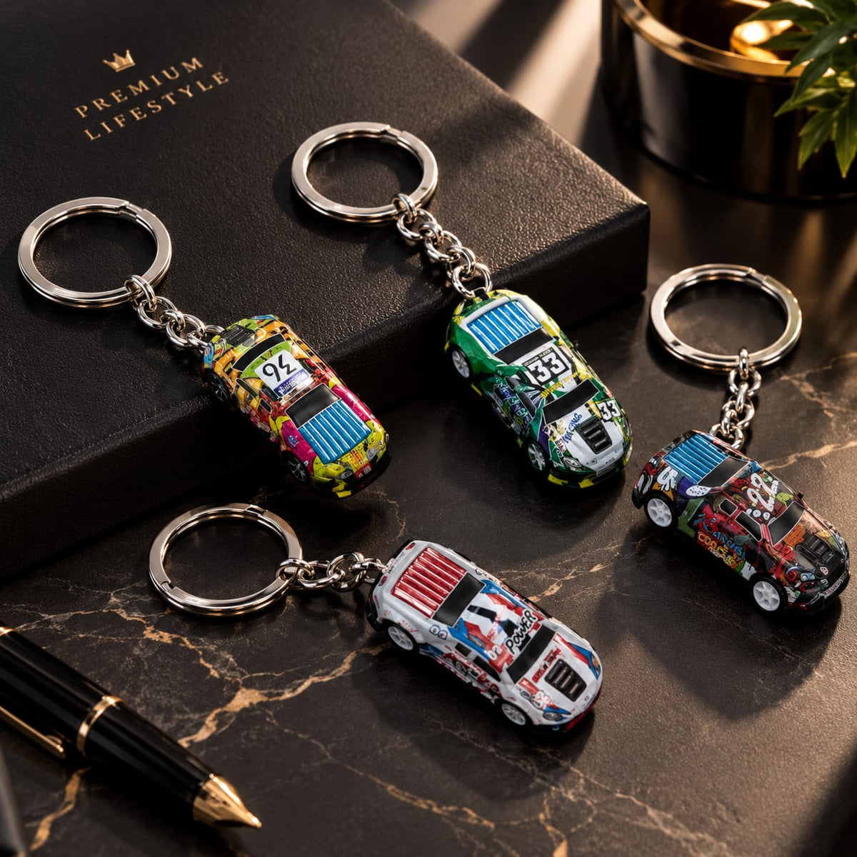 Mini Racing Car Keychain – Toy Car Charm