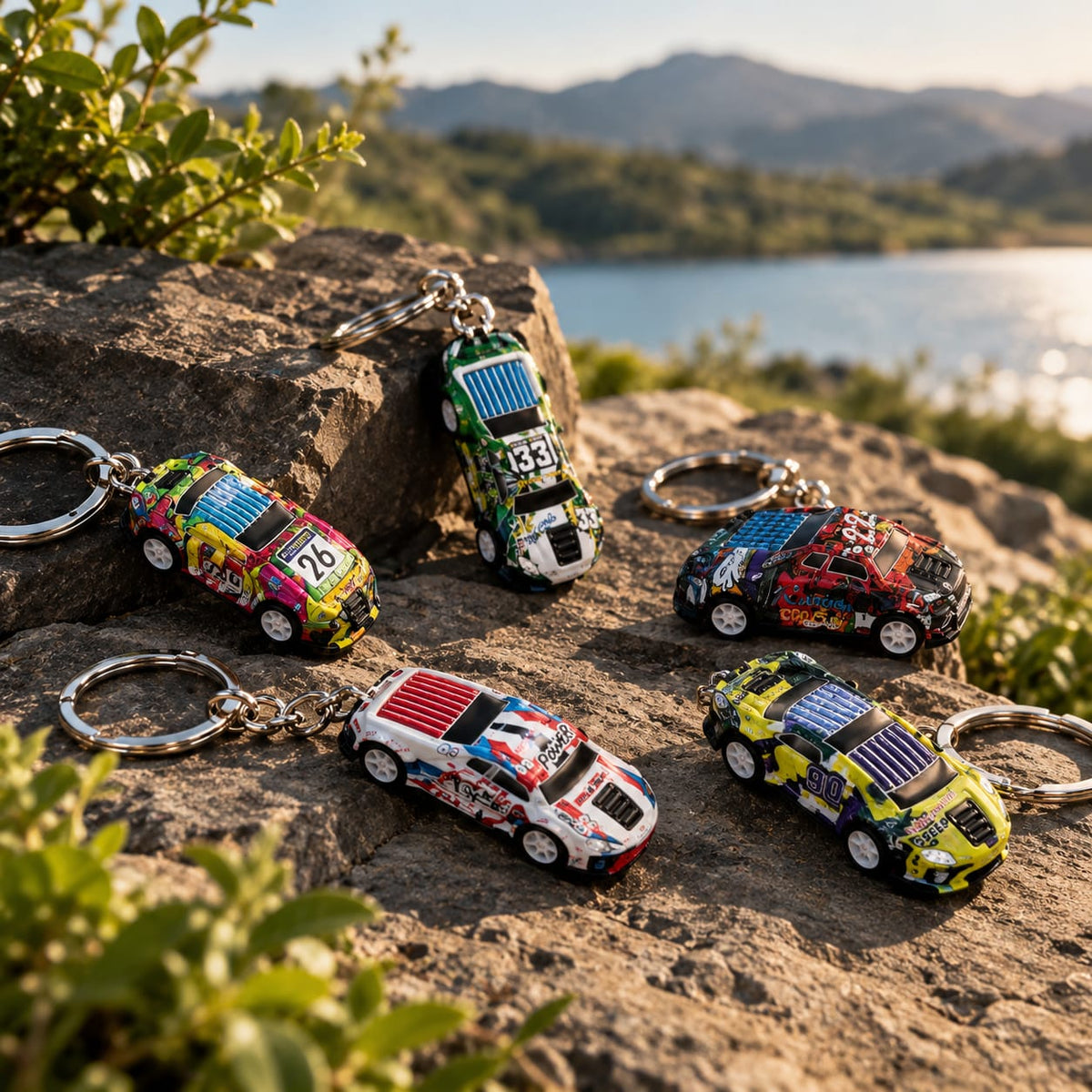 Mini Racing Car Keychain – Toy Car Charm