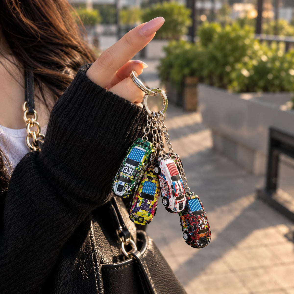 Mini Racing Car Keychain – Toy Car Charm