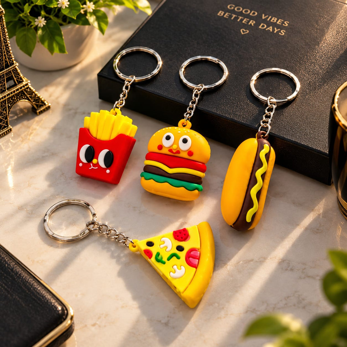 Cute Fast Food Keychains – Mini Food Charm