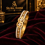 Elegant Gold-Tone Crystal Bracelet