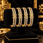 Elegant Gold-Tone Crystal Bracelet