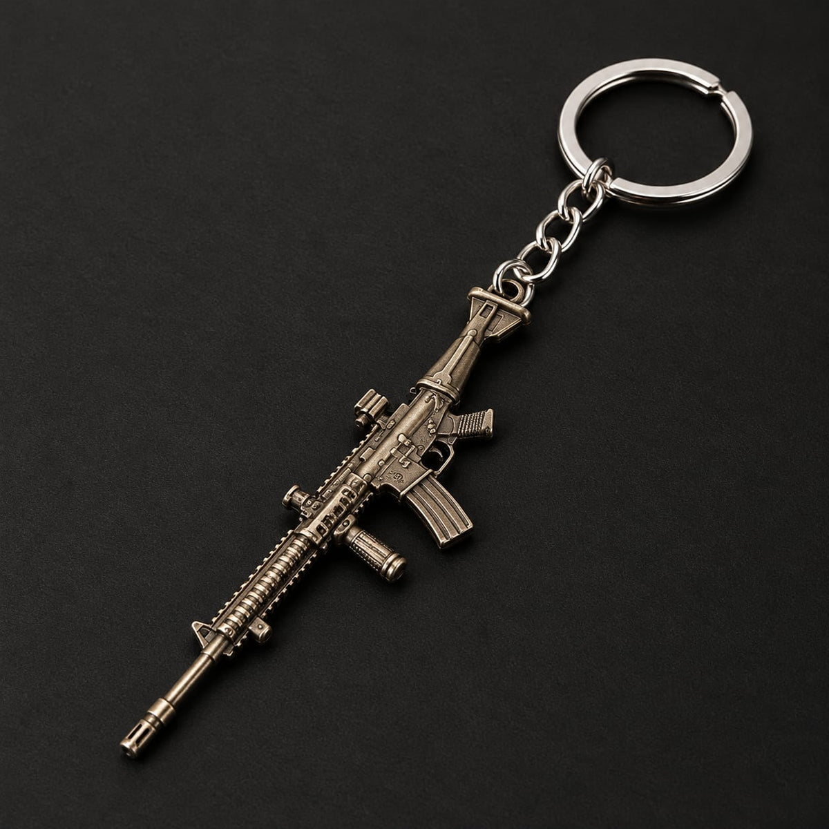 Metal Rifle Keychain