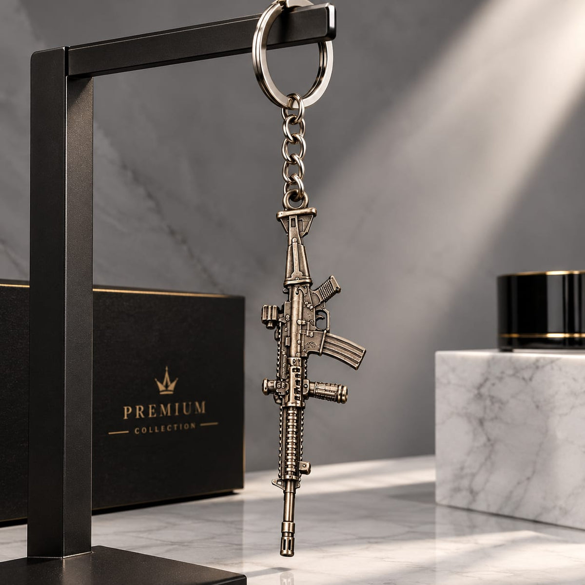 Metal Rifle Keychain