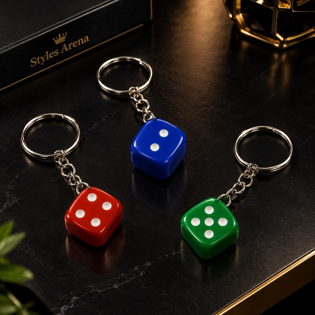 Premium Dice Keychain – Colorful Dice Key Ring