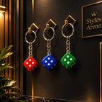 Premium Dice Keychain – Colorful Dice Key Ring