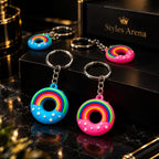 Colorful Rainbow Keychain Set – Cute Star Design