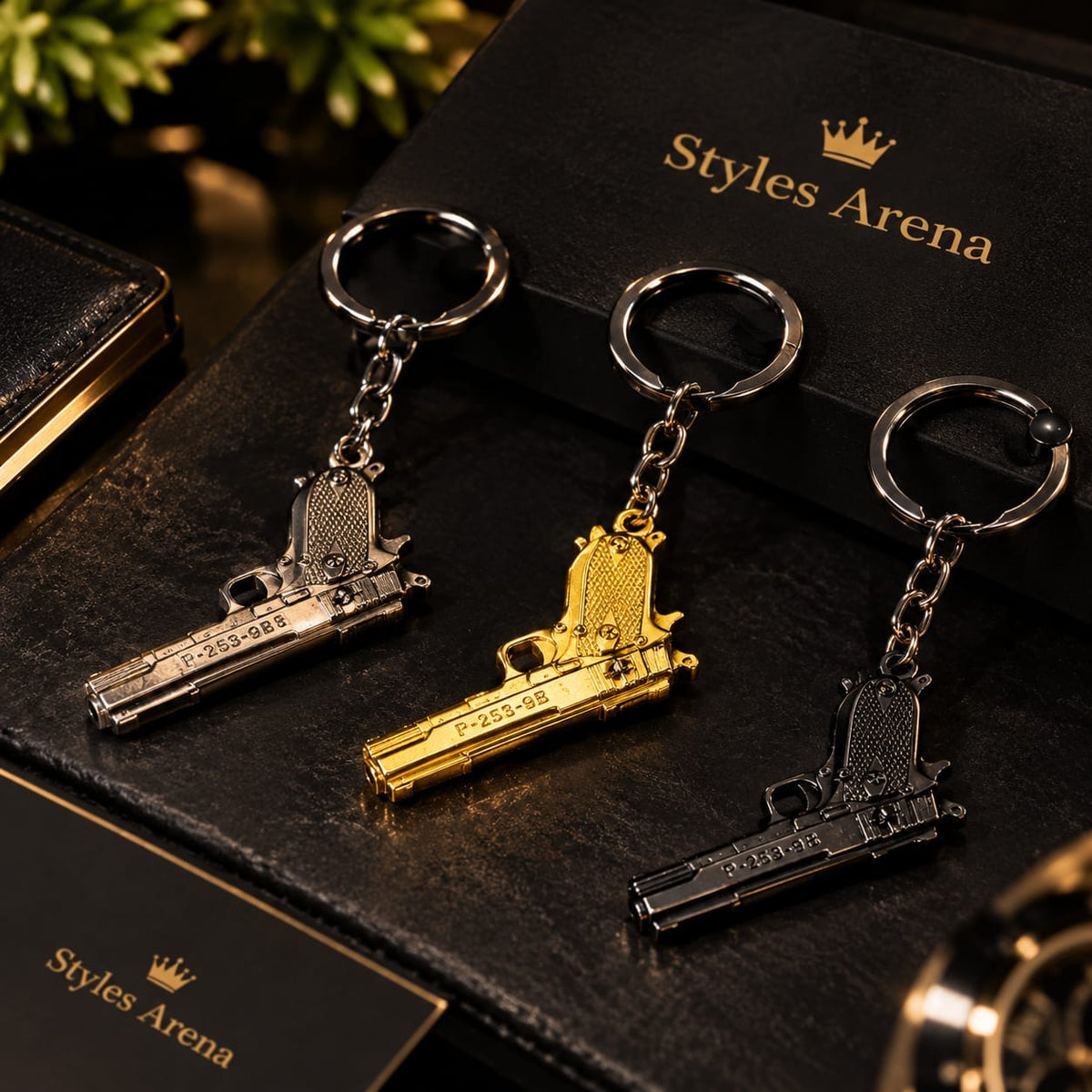 Premium Metal Gun Keychain – Stylish Pistol Design