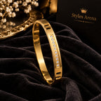 Luxury Gold-Tone Crystal Bracelet – Elegant Women's Jewelry