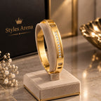 Luxury Gold-Tone Crystal Bracelet – Elegant Women's Jewelry