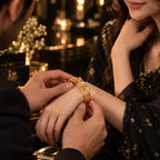 Luxury Gold-Tone Floral Bracelet – Elegant Cutwork Design