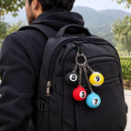 Colorful Billiard Ball Keychain – Numbered Pool Ball Key Ring