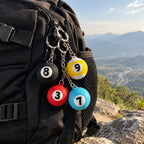 Colorful Billiard Ball Keychain – Numbered Pool Ball Key Ring