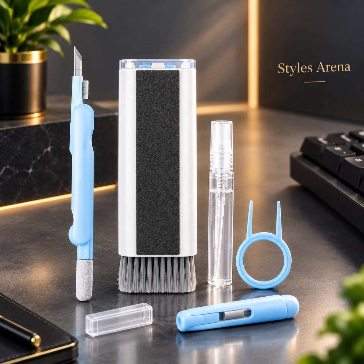 7-in-1 Keyboard & Electronics Cleaning Kit | Multi-Functional Cleaning Set for Laptops, Earbuds, Phones & Devices