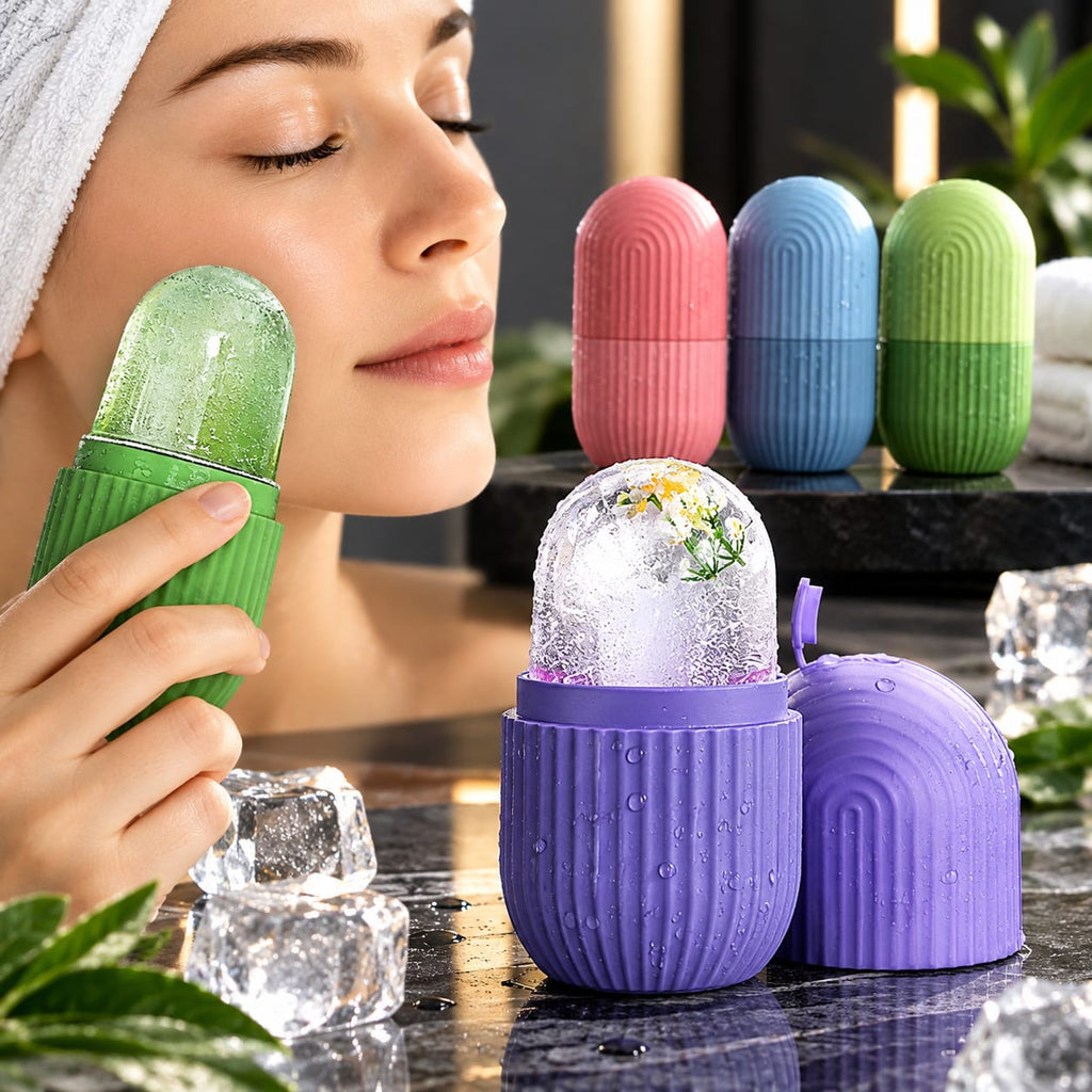 Reusable Facial Ice Roller for Face & Body | Cooling Skin Massage Tool