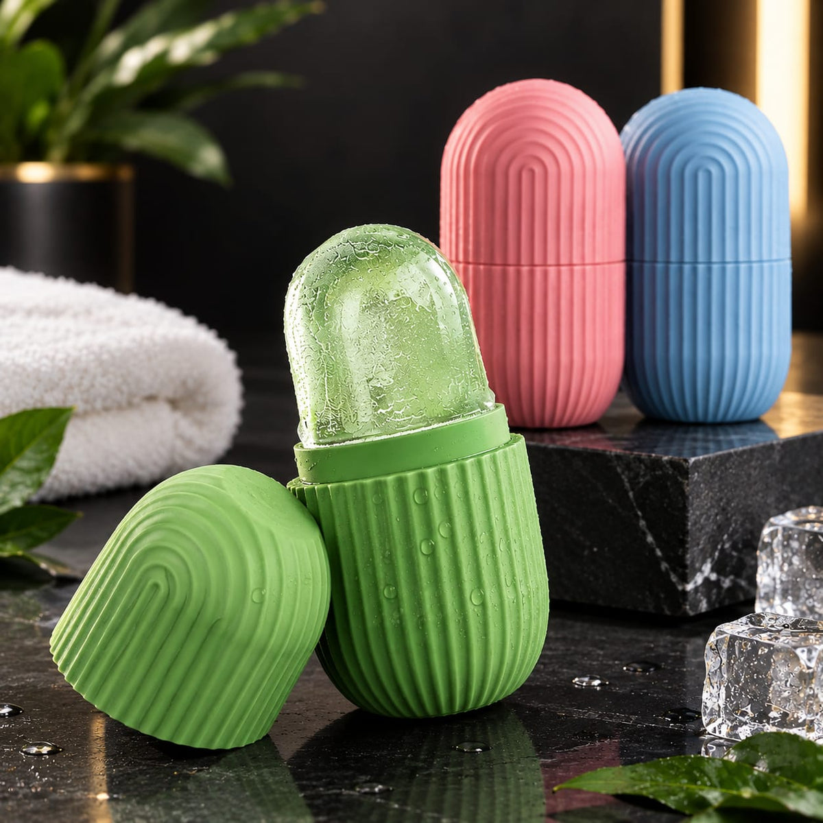 Reusable Facial Ice Roller for Face & Body | Cooling Skin Massage Tool