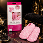 Reusable Silicone Moisturizing Spa Socks for Dry Feet & Cracked Heels | Overnight Foot Care