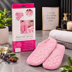 Reusable Silicone Moisturizing Spa Socks for Dry Feet & Cracked Heels | Overnight Foot Care