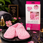 Reusable Silicone Moisturizing Spa Socks for Dry Feet & Cracked Heels | Overnight Foot Care