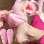 Reusable Silicone Moisturizing Spa Socks for Dry Feet & Cracked Heels | Overnight Foot Care