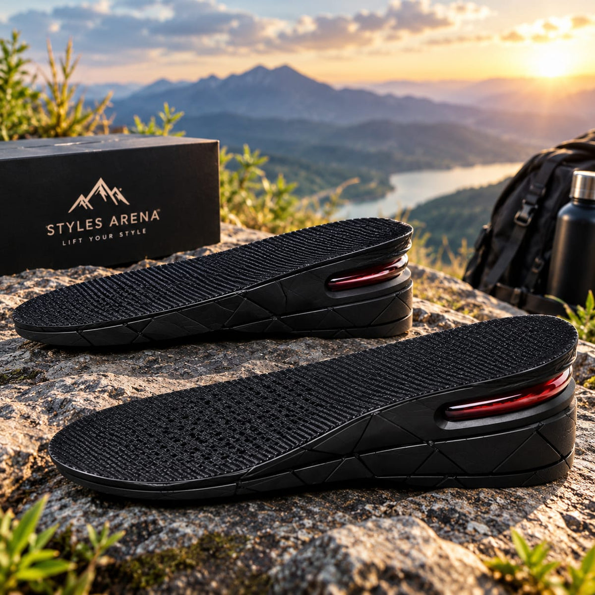 3-Layer Height Increase Insoles | Adjustable 3–7 cm Height Elevator Shoe Inserts for Men & Women