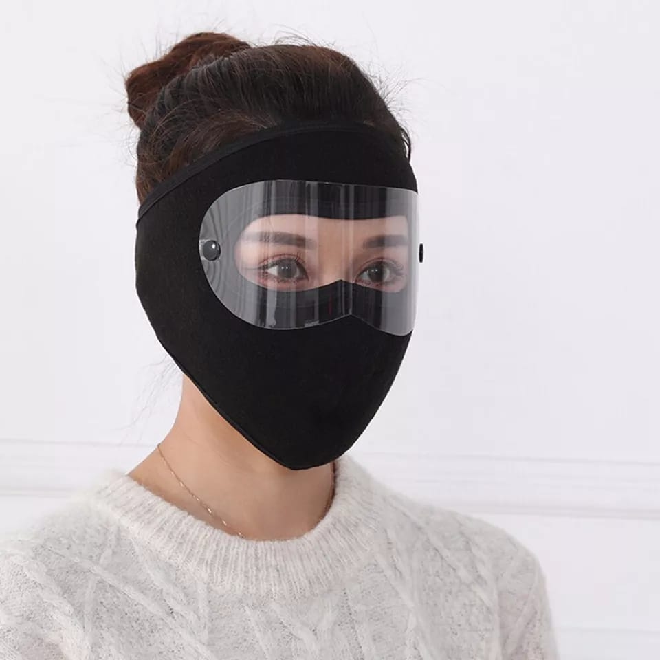 Windproof Winter Full Face Mask with Anti-Fog Goggles | Thermal Polar Fleece Face Cover for Outdoor Sports & Cycling