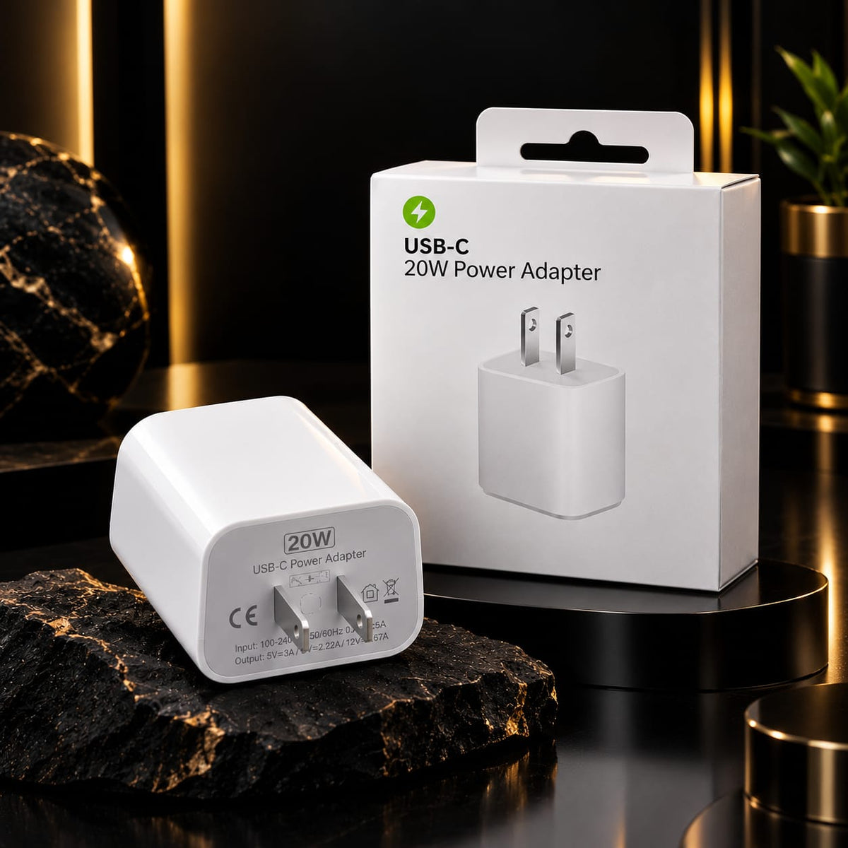20W USB-C Fast Charging Power Adapter – White