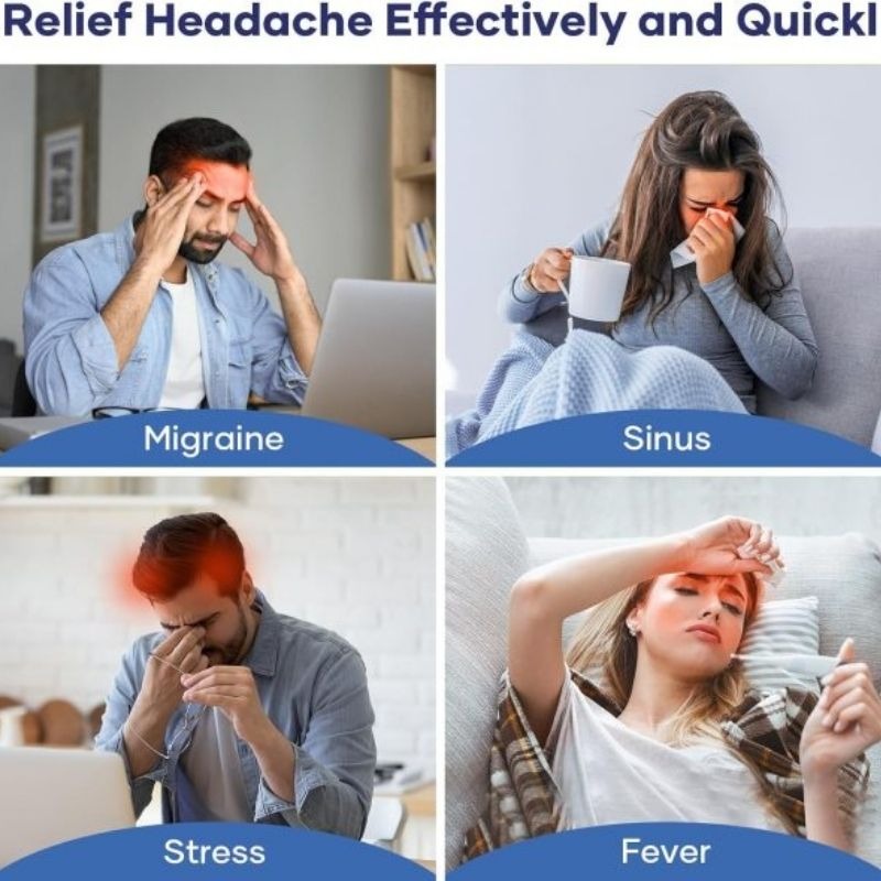 Headache Relief Gel Cap – Hot & Cold Therapy for Migraine, Tension Headaches & Puffy Eyes